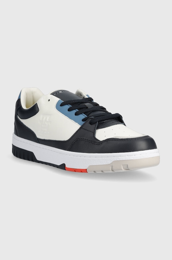 Tommy Hilfiger sneakersy skórzane TH BASKET BEST FM0FM04538 granatowy SS23