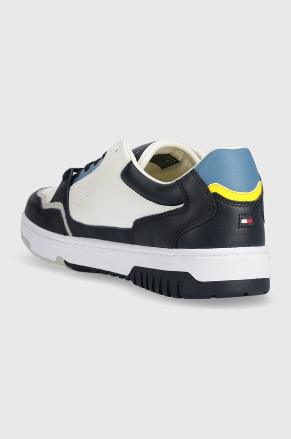 Obuwie Tommy Hilfiger sneakersy skórzane TH BASKET BEST FM0FM04538 granatowy