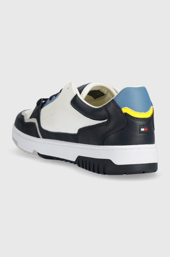 Obuwie Tommy Hilfiger sneakersy skórzane TH BASKET BEST FM0FM04538 granatowy
