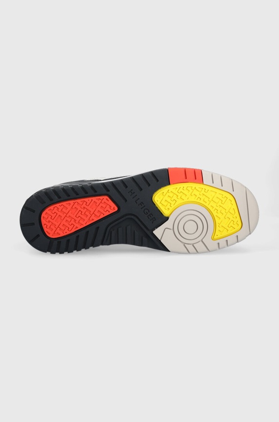 Tommy Hilfiger sneakersy skórzane TH BASKET BEST FM0FM04538 granatowy