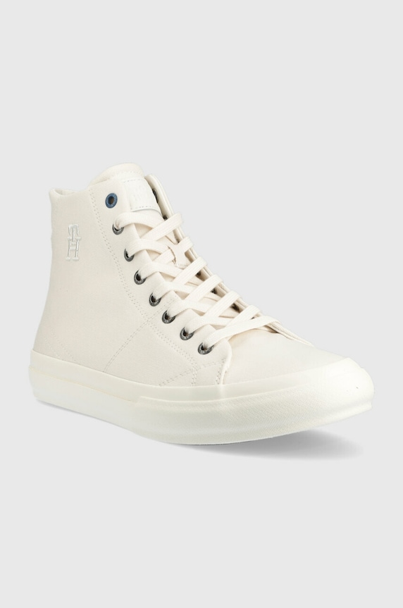 Tommy Hilfiger trampki TH HI VULC STREET VEG DYES FM0FM04544 biały SS23