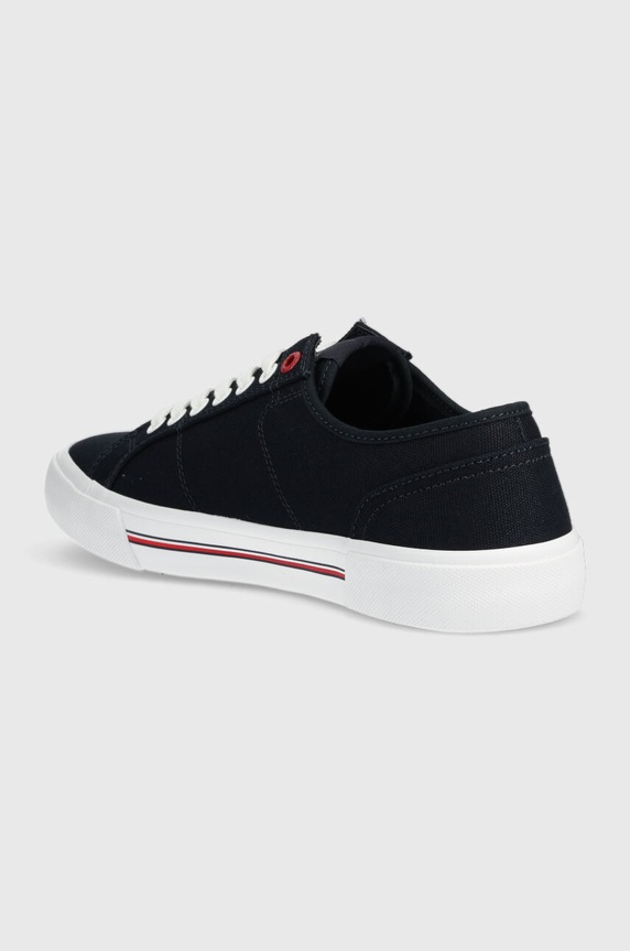 Obuv Tenisky Tommy Hilfiger CORE CORPORATE VULC CANVAS FM0FM04560 tmavomodrá