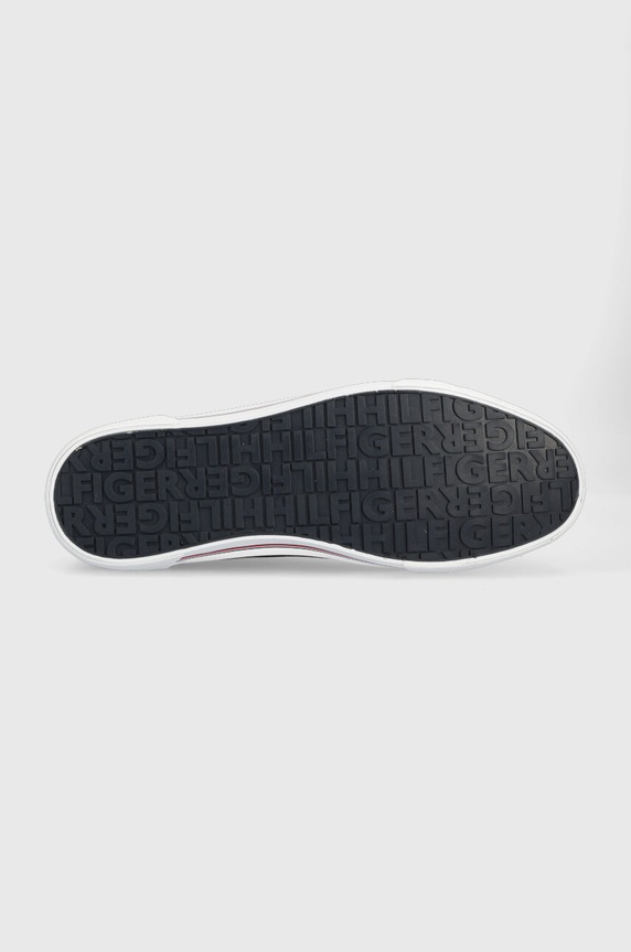 Tenisky Tommy Hilfiger CORE CORPORATE VULC CANVAS FM0FM04560 tmavomodrá