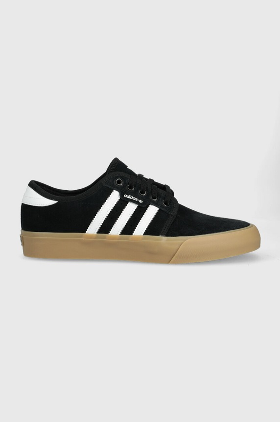 Tenisice od brušene kože adidas Originals SEELEY XT imitacija zrnate kože crna EG2632
