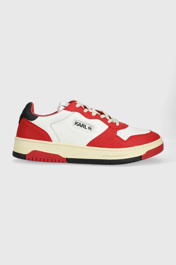 Karl Lagerfeld sneakersy skórzane KREW KL tekstylny czerwony KL53020.01D