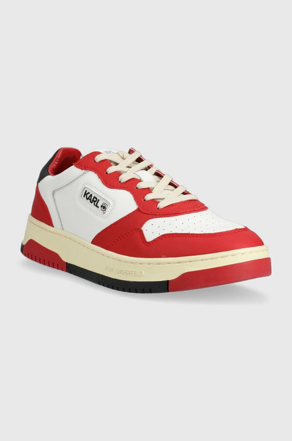 Karl Lagerfeld sneakersy skórzane KREW KL KL53020.01D czerwony SS23