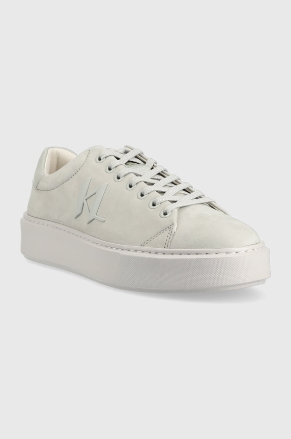 Karl Lagerfeld sneakersy skórzane MAXI KUP KL52217.2LL szary SS23