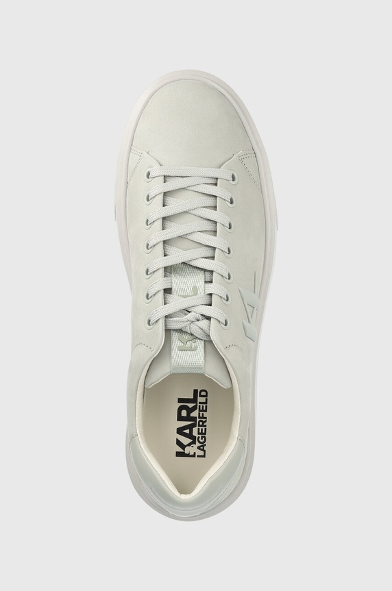 Karl Lagerfeld sneakersy skórzane MAXI KUP szary KL52217.2LL