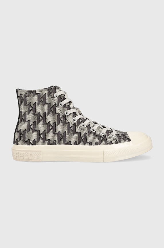 Karl Lagerfeld trampki KAMPUS III tekstylny szary KL50343.HL0