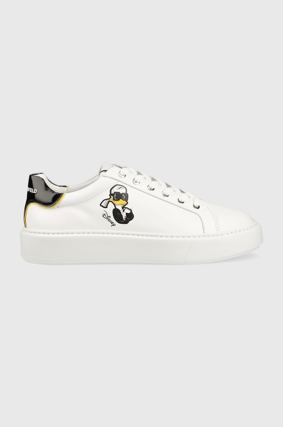Karl Lagerfeld sneakersy skórzane MAXI KUP X Disney niska biały KL95223D.011
