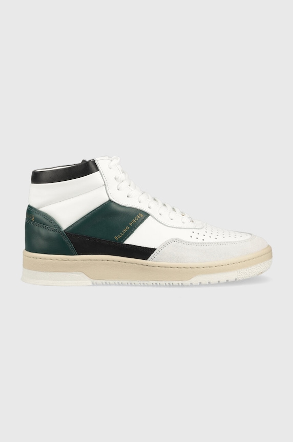 Filling Pieces sneakersy skórzane Mid Ace Spin skóra zamszowa zielony 55333491926