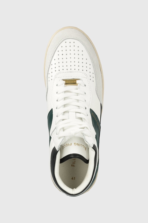 Filling Pieces sneakersy skórzane Mid Ace Spin zielony 55333491926