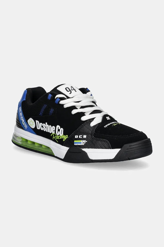 Sneakers boty DC přírodní kůže černá ADYS200076