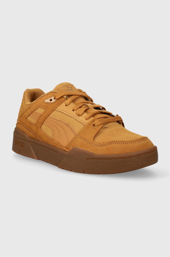 Puma sneakersy skórzane Slipstream Suede 387547 brązowy SS23