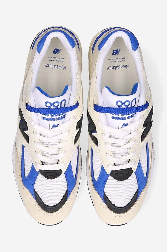 New Balance 990v2 MiUSA White Blue beige M990WB2