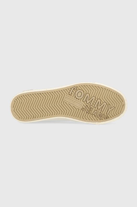 Tommy Jeans bőr sportcipő TOMMY JEANS VULCANIZED ESS EM0EM01106.YBL fehér