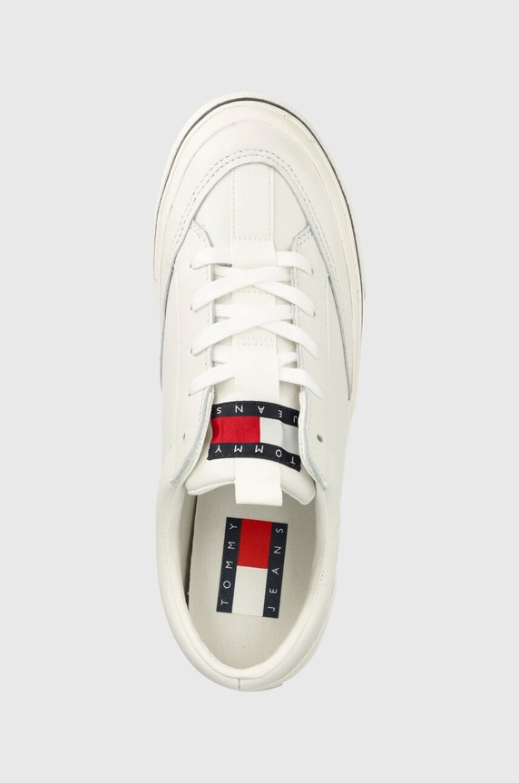 Superge Tommy Jeans TOMMY JEANS LEATHER VULC ESS bela EN0EN01932