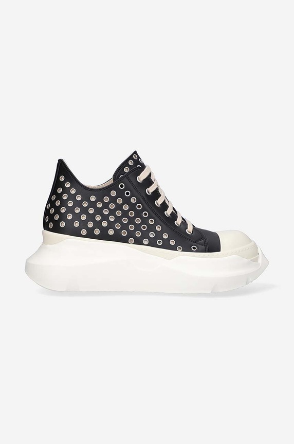 Rick Owens scarpe da ginnastica in pelle Abstract nero DU01C6842.VLES2