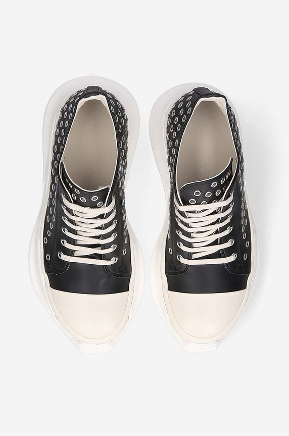 Rick Owens scarpe da ginnastica in pelle Abstract nero DU01C6842.VLES2