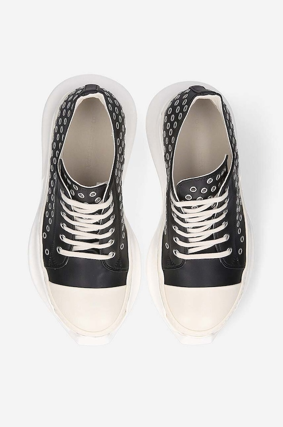Rick Owens scarpe da ginnastica in pelle Abstract nero DU01C6842.VLES2