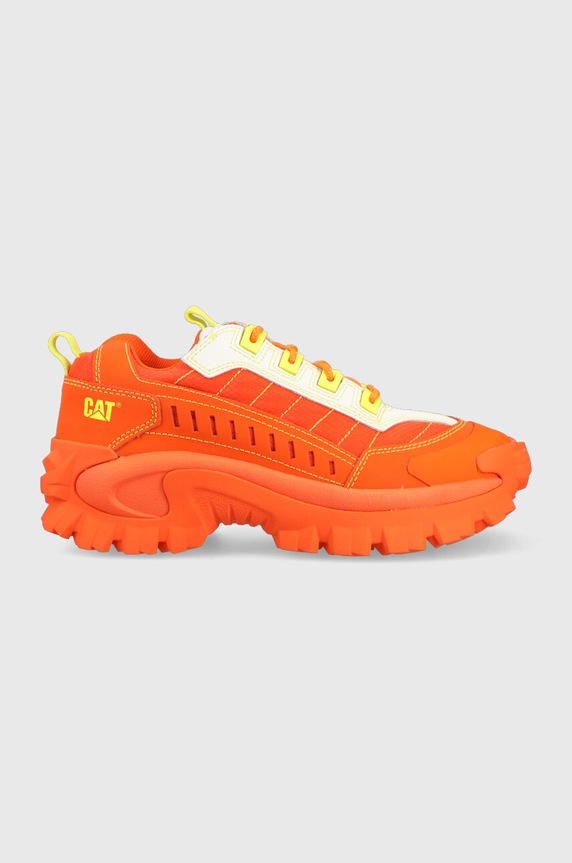 Δερμάτινα sneakers CAT Footwear INTRUDER SUPERCHARGED πλατφόρμα πορτοκαλί P111050