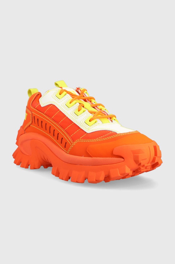Δερμάτινα sneakers CAT Footwear INTRUDER SUPERCHARGED P111050 πορτοκαλί SS23