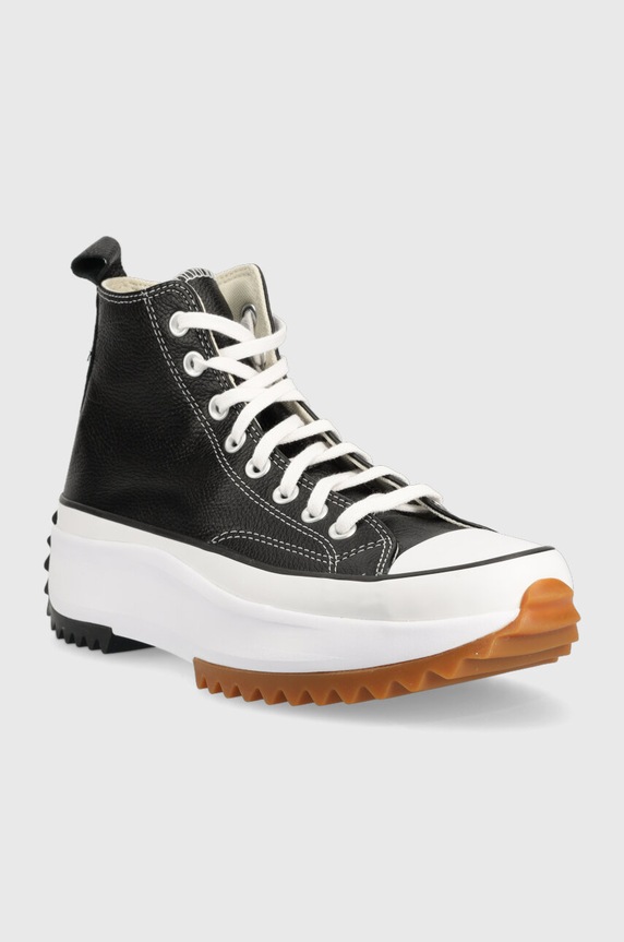Converse scarpe da ginnastica in pelle Run Star Hike Platform A04292C nero AW24