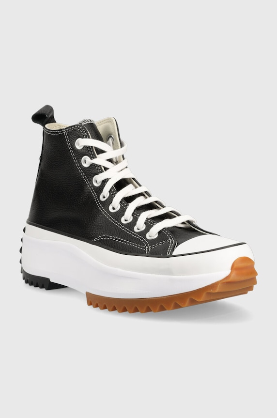 Converse scarpe da ginnastica in pelle Run Star Hike Platform A04292C nero AW24