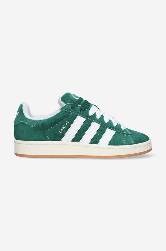 adidas Originals velúr sportcipő Campus0s lapos zöld H03472