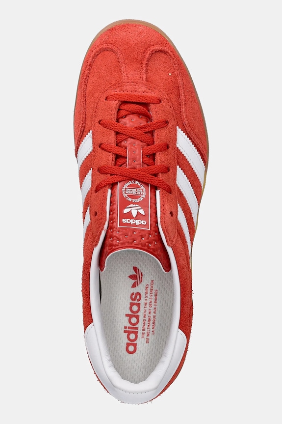 Велурени маратонки adidas Originals Gazelle Indoor HQ8718 оранжев HQ8718