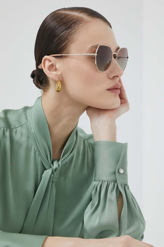 Sunčane naočale Guess jednobojno bež GU7867.5832T