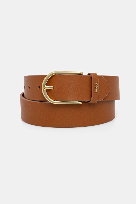 HUGO curea de piele Zoey Belt 3,5cm maro 50486616