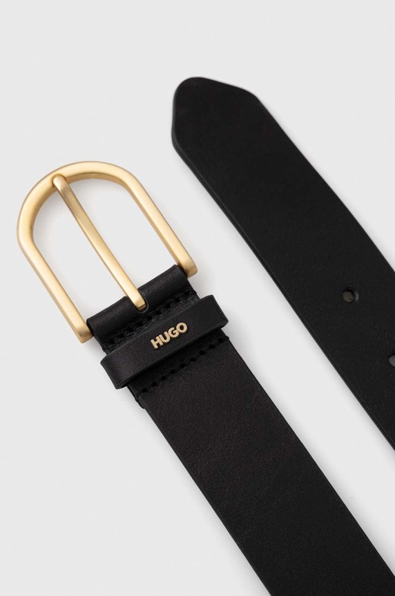 HUGO колан дамски от кожа Zoey Belt 3,5cm 50486616 черен SS26