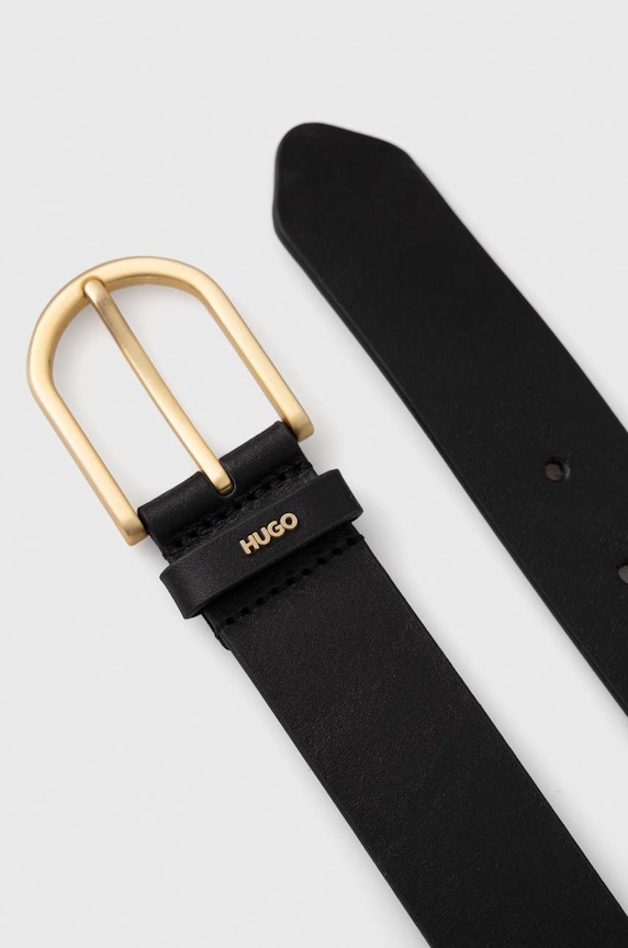 HUGO колан дамски от кожа Zoey Belt 3,5cm 50486616 черен SS26