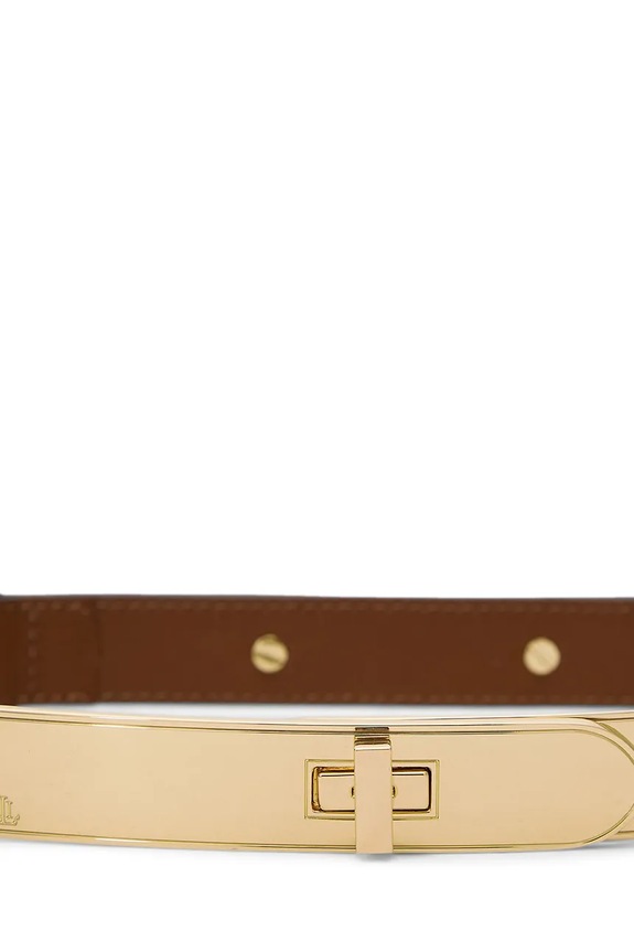 Kožený pásek Lauren Ralph Lauren 412873120 hnědá SS23