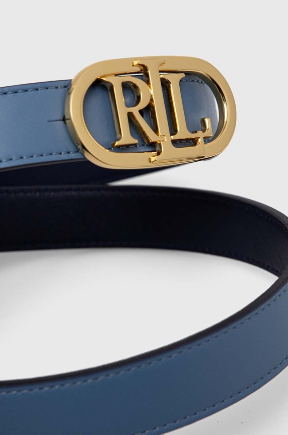 Lauren Ralph Lauren pasek skórzany 412883714 niebieski AA00