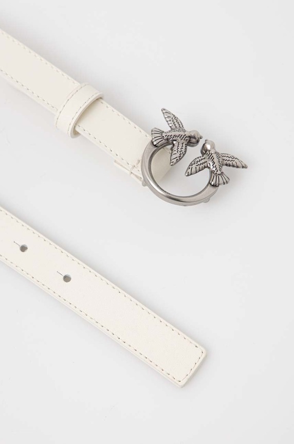 Pinko pasek skórzany 100143.A0F1 biały AA00