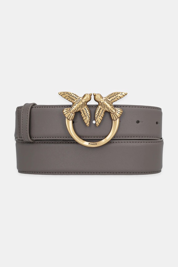 Pinko curea de piele gri 100120.A0F1
