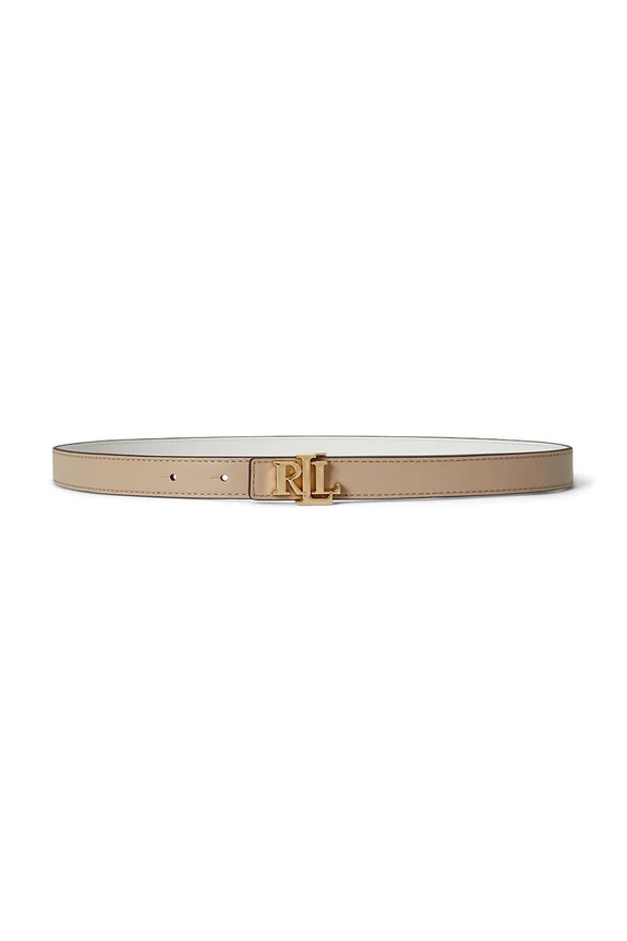 Lauren Ralph Lauren pásek dámský kožený béžová 412883715