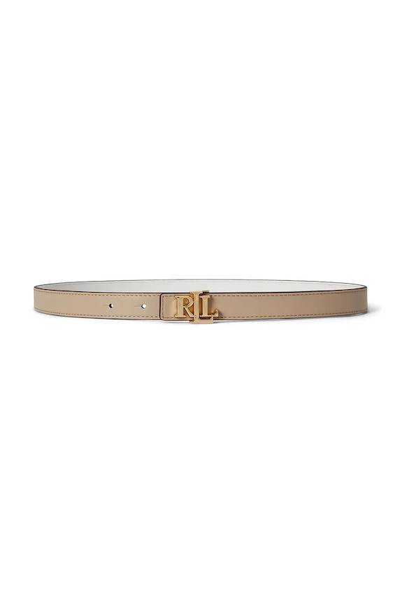 Lauren Ralph Lauren pásek dámský kožený béžová 412883715