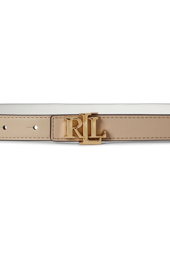 Lauren Ralph Lauren pásek dámský kožený 412883715 béžová SS26
