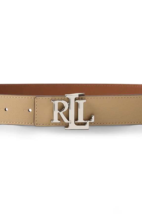 Аксесуари Lauren Ralph Lauren двосторонній ремінь жіночий шкіряний 412908984 бежевий