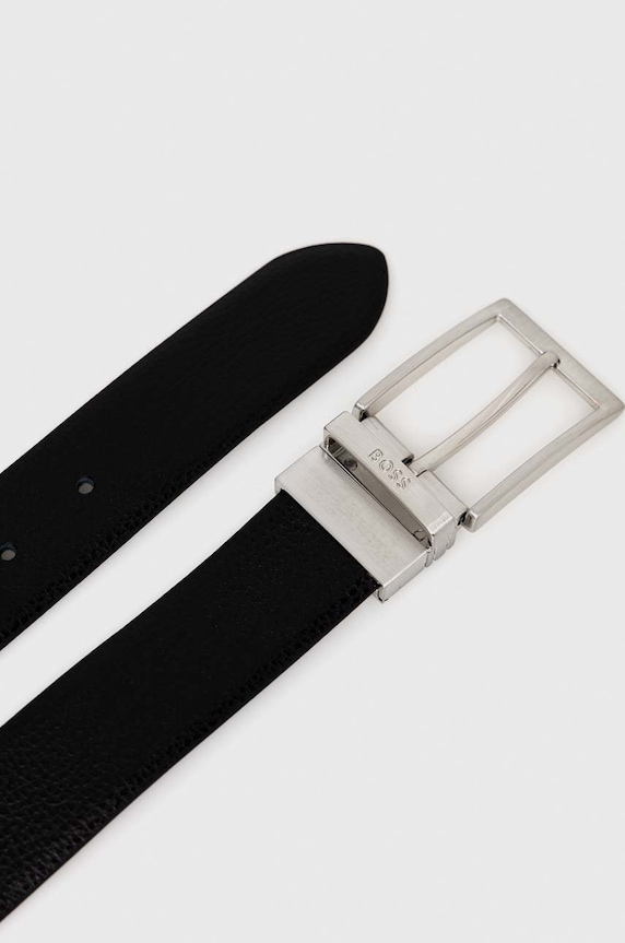 BOSS curea de piele cu două fețe 50447116 negru SS25