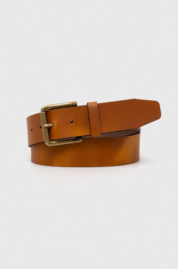 Kožený pásek BOSS Joris_Sz40 hnědá 50491889