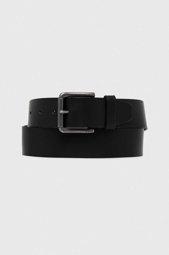 Kožený opasok BOSS Joris_Sz40 čierna 50491889