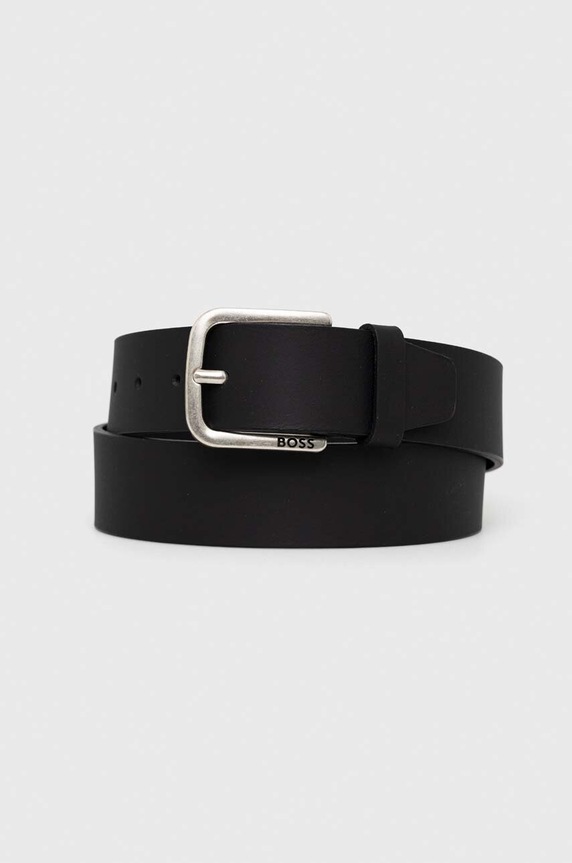 Kožený pásek BOSS Janni_Sz40 černá 50491903
