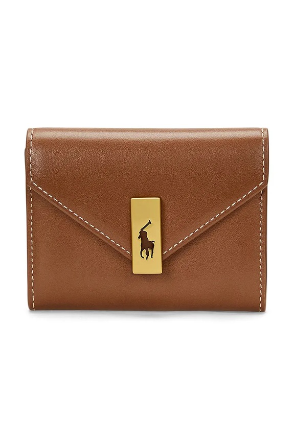 Polo Ralph Lauren leather wallet grain leather brown 427886734
