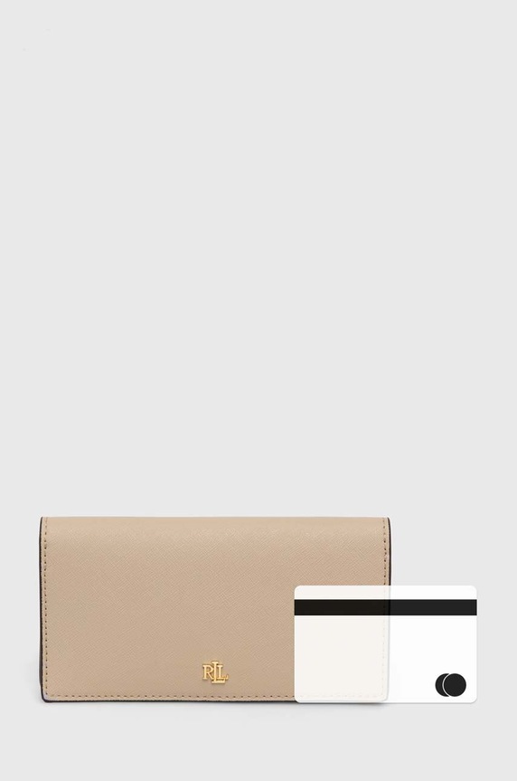 Lauren Ralph Lauren portofel de damă din piele 432802917 bej