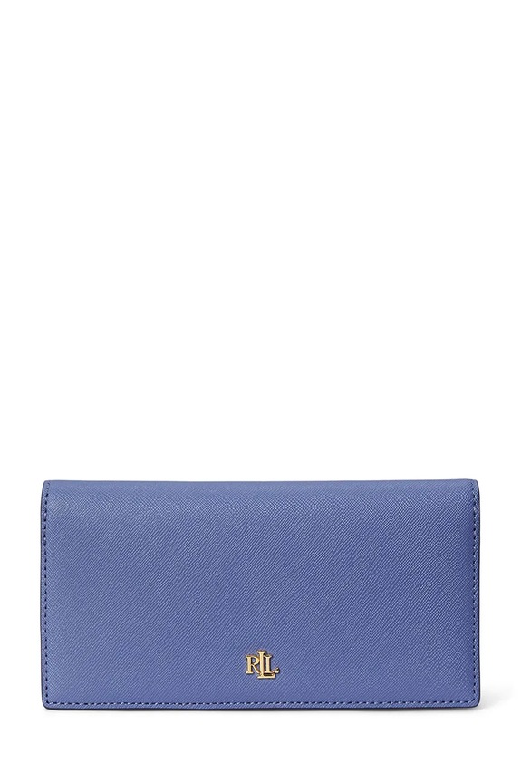 Lauren Ralph Lauren πορτοφόλι γυναικείο δερμάτινο μπλε 432802917
