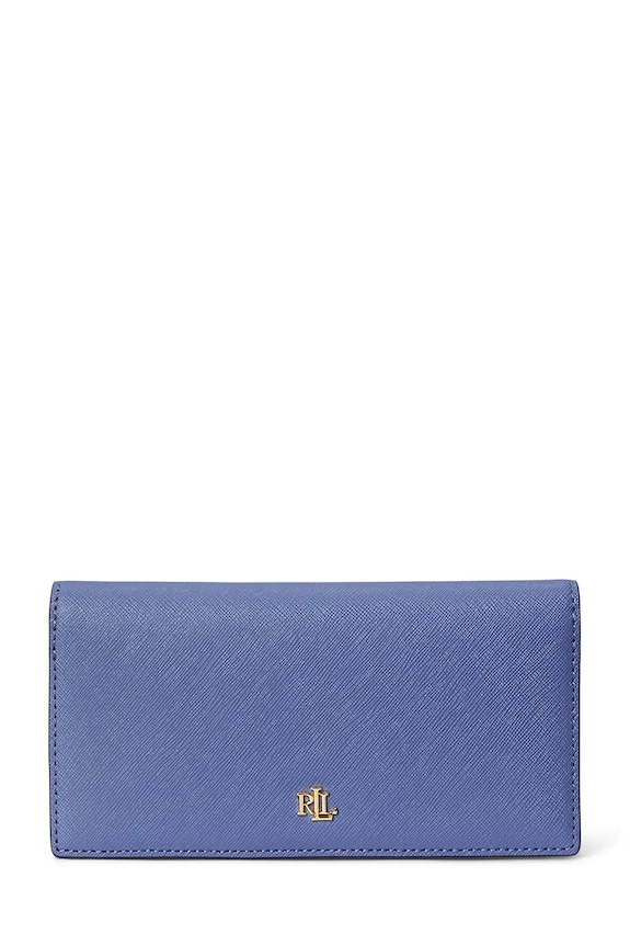 Lauren Ralph Lauren πορτοφόλι γυναικείο δερμάτινο μπλε 432802917